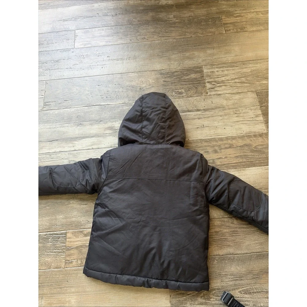 Cat & Jack Toddler Boys Girl 4t Black 3-in-1 Winter Jacket and Snow Bibs Set NWT